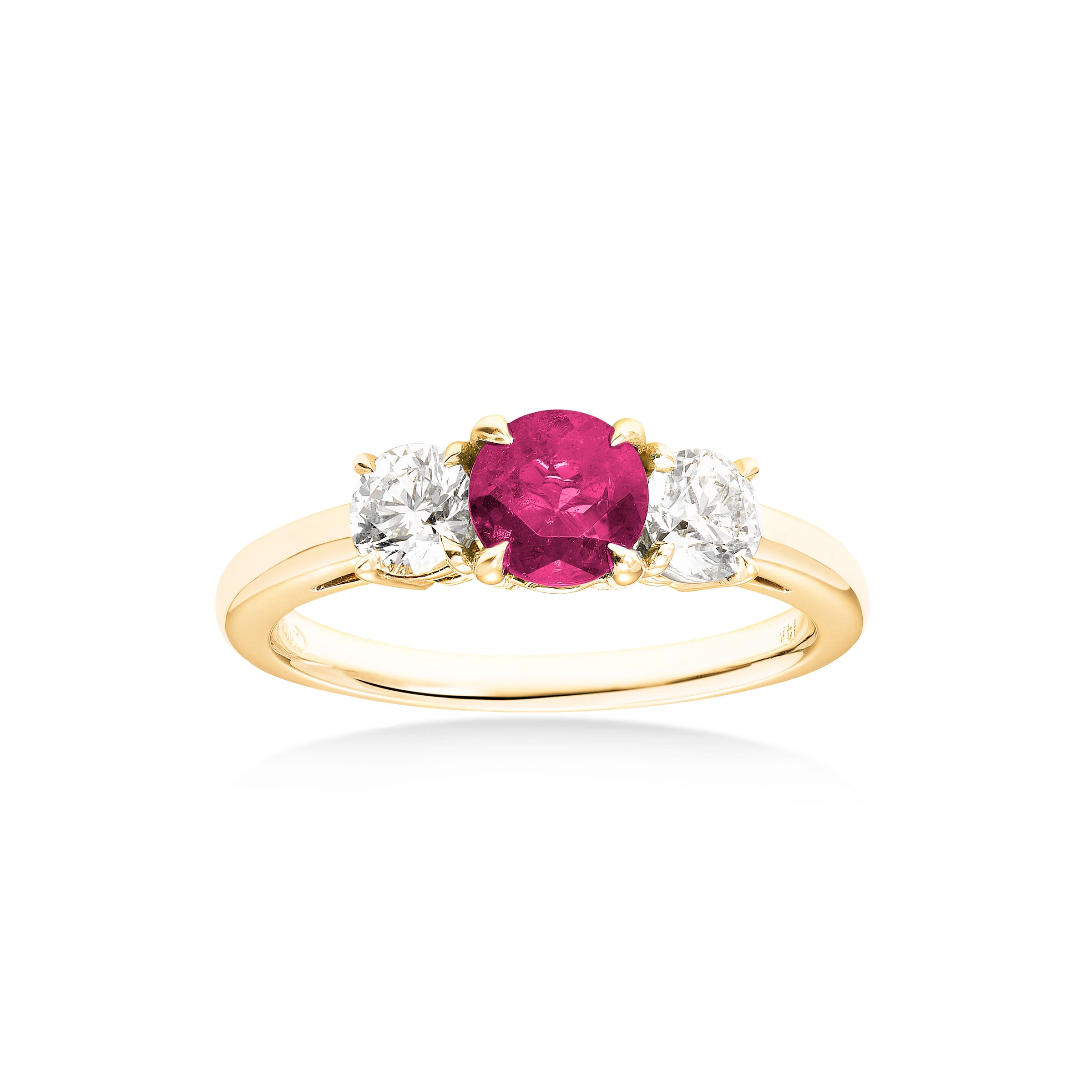 18ct Yellow Gold Ruby And Diamond Ring - Northumberland Goldsmiths